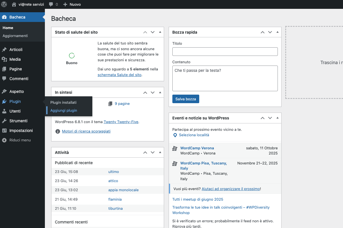 carica plugin
